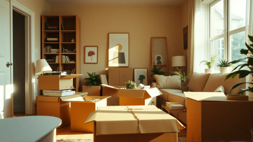 Mudanza tranquila y cálida en casa