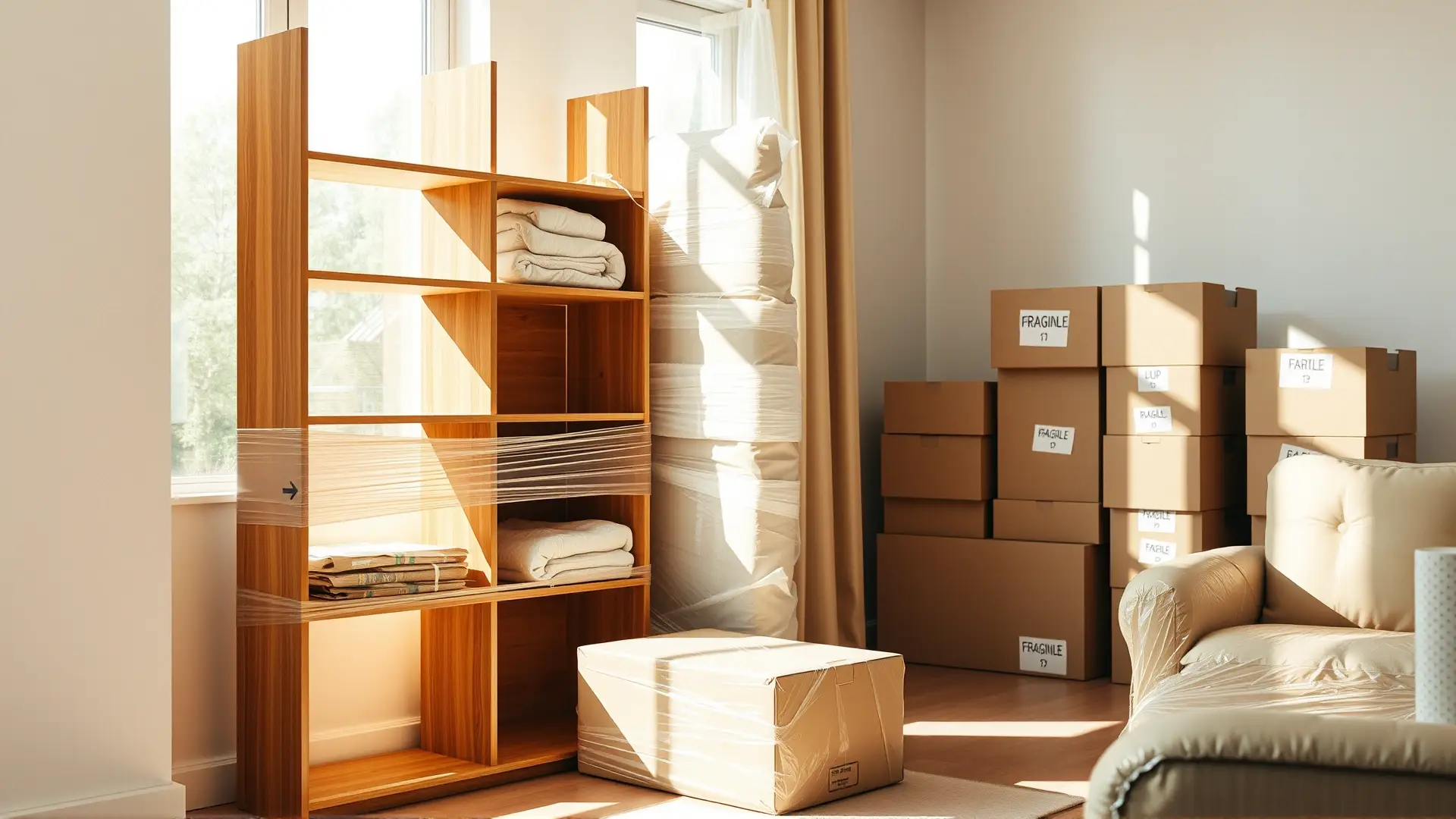 Mudanza organizada, protegida y con luz