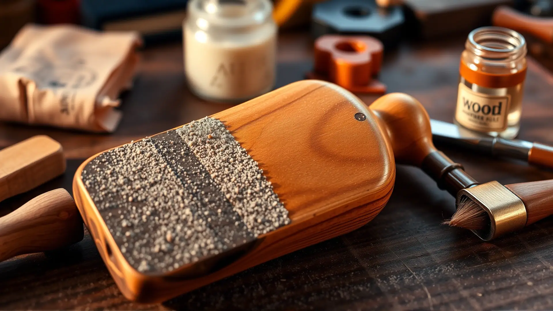 Un meeple de madera se restaura con detalle