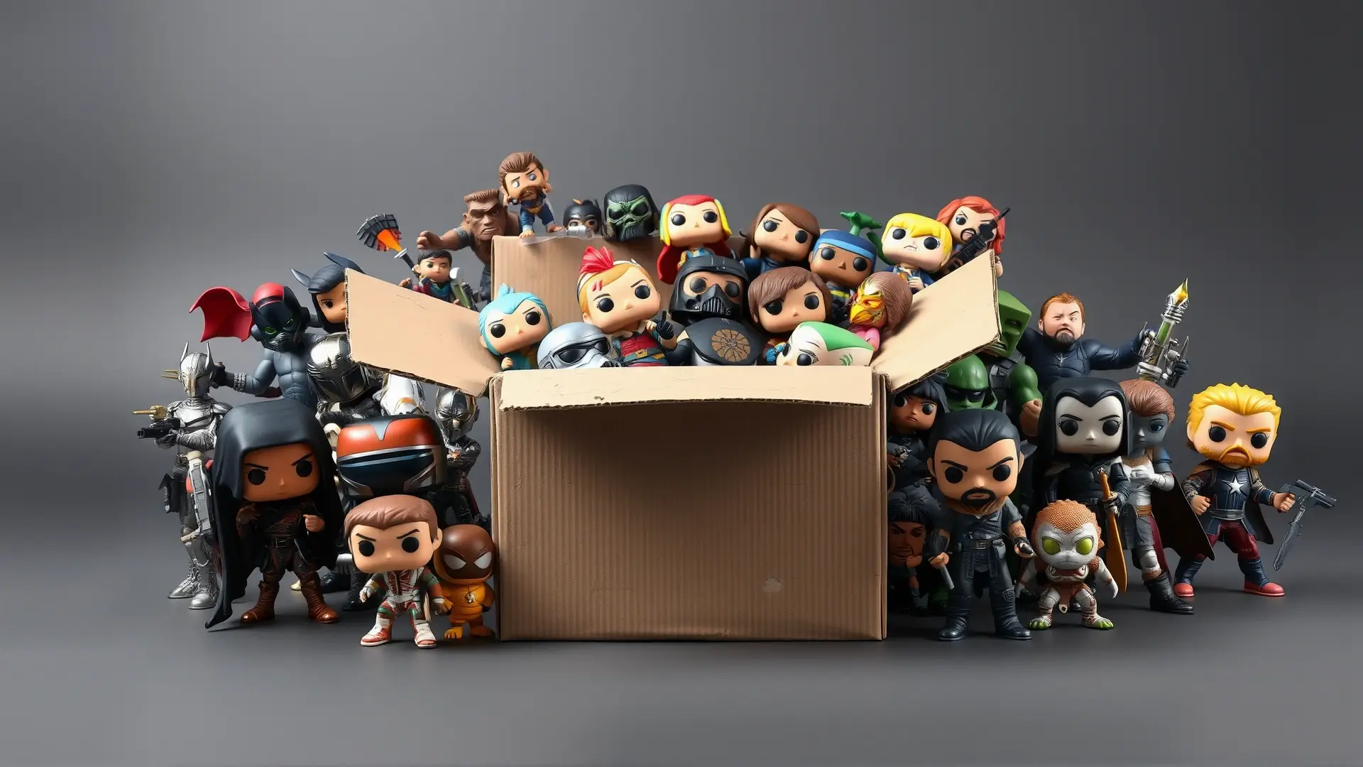 Funko Pops brotan de una caja