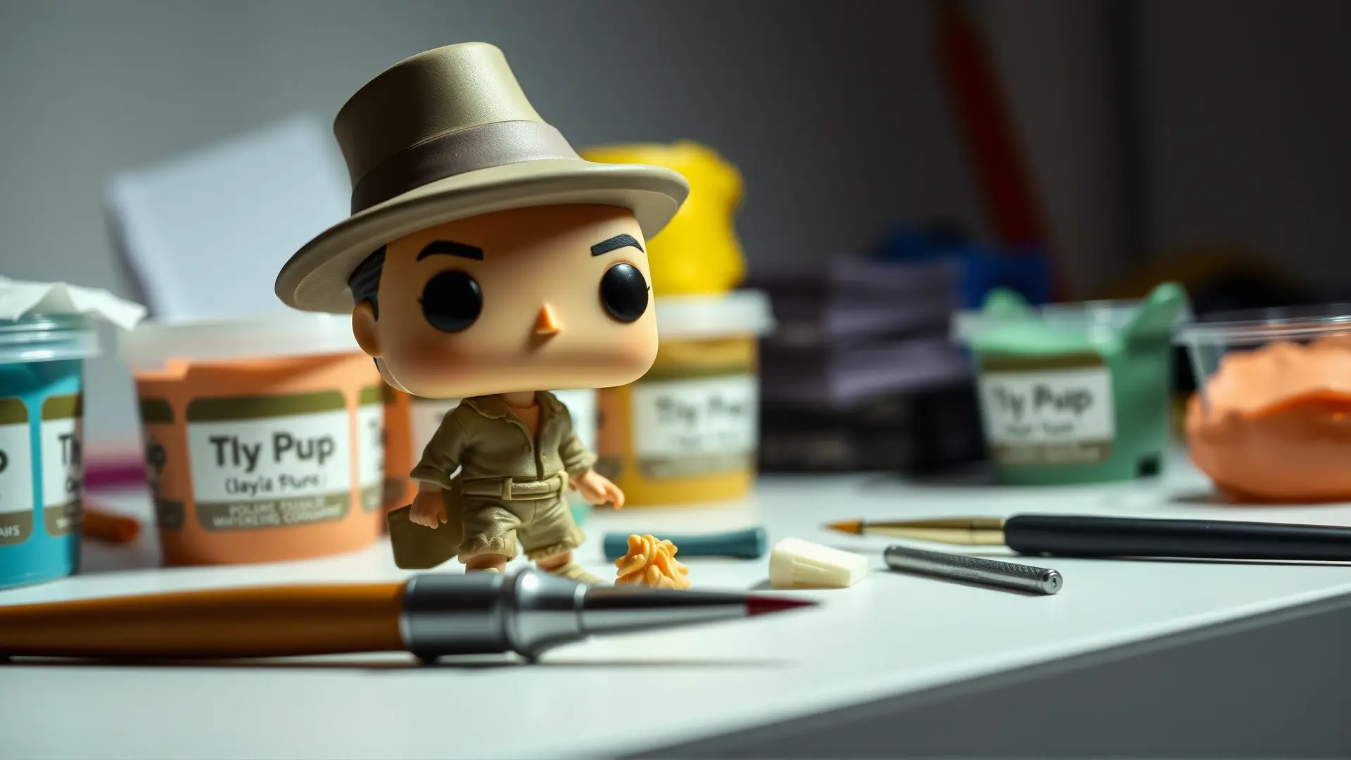 Funko Pop en proceso, detalle artesanal