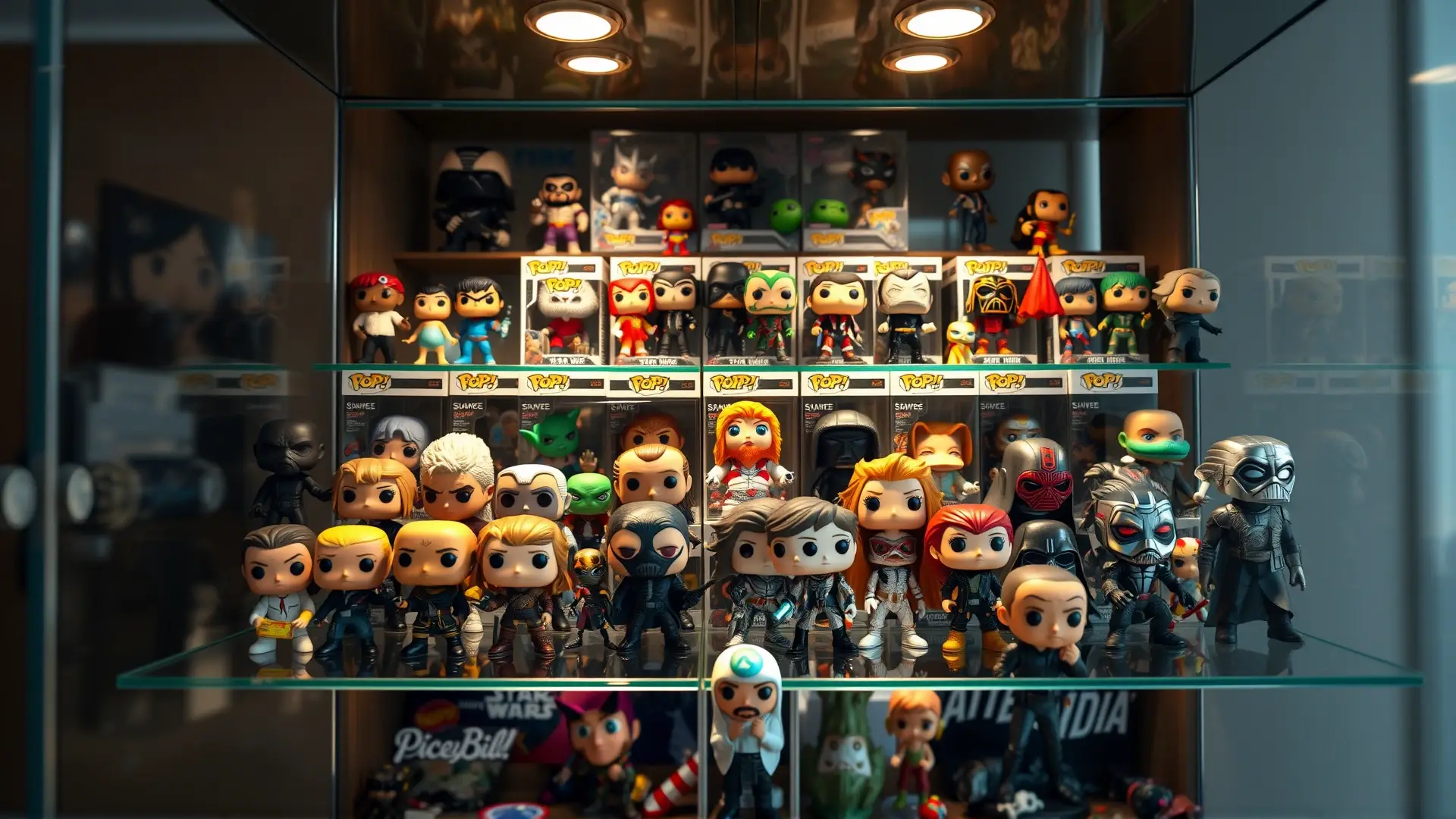 Colección de Funko Pop! detallada y variada