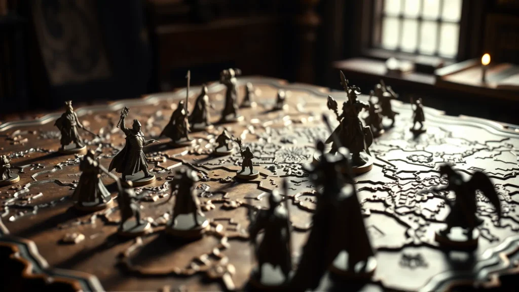 Intenso enfrentamiento estratégico en tablero antiguo