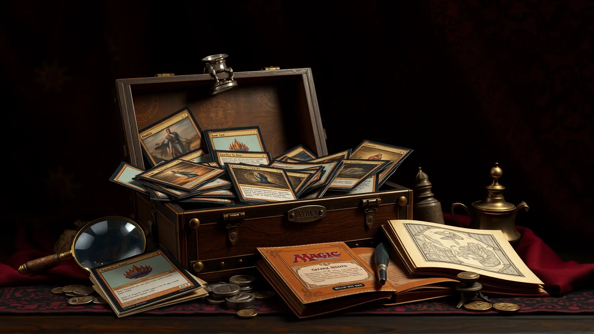 Tesoro de Magic con atmósfera antigua y rica