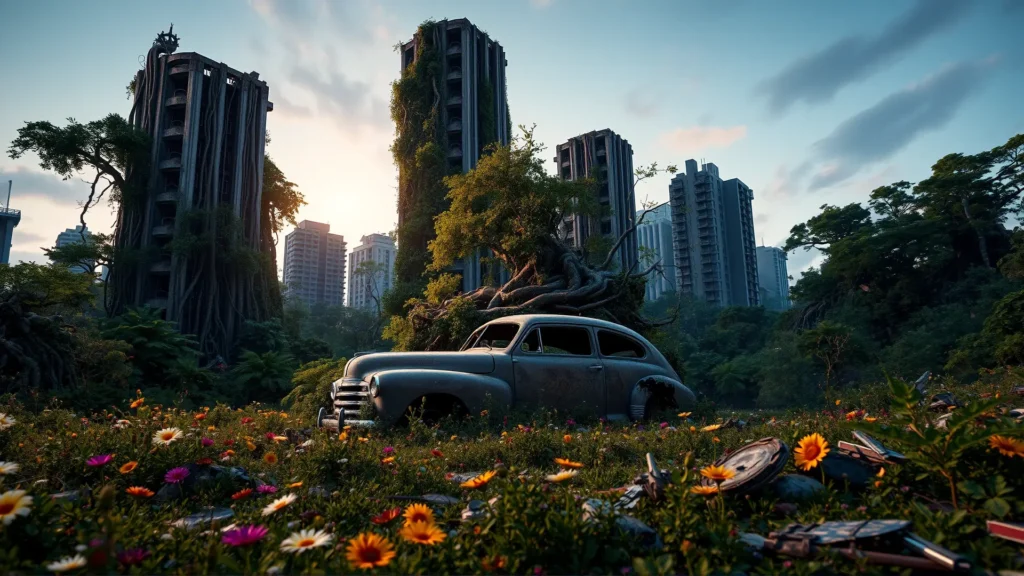 Naturaleza reclama ciudad postapocalíptica abandonada