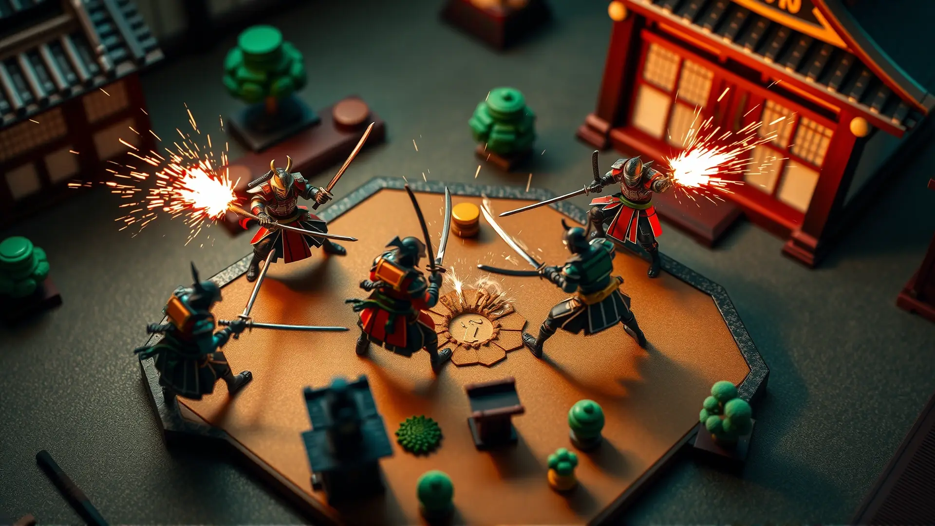 Samuráis luchan ferozmente en un juego pixel art