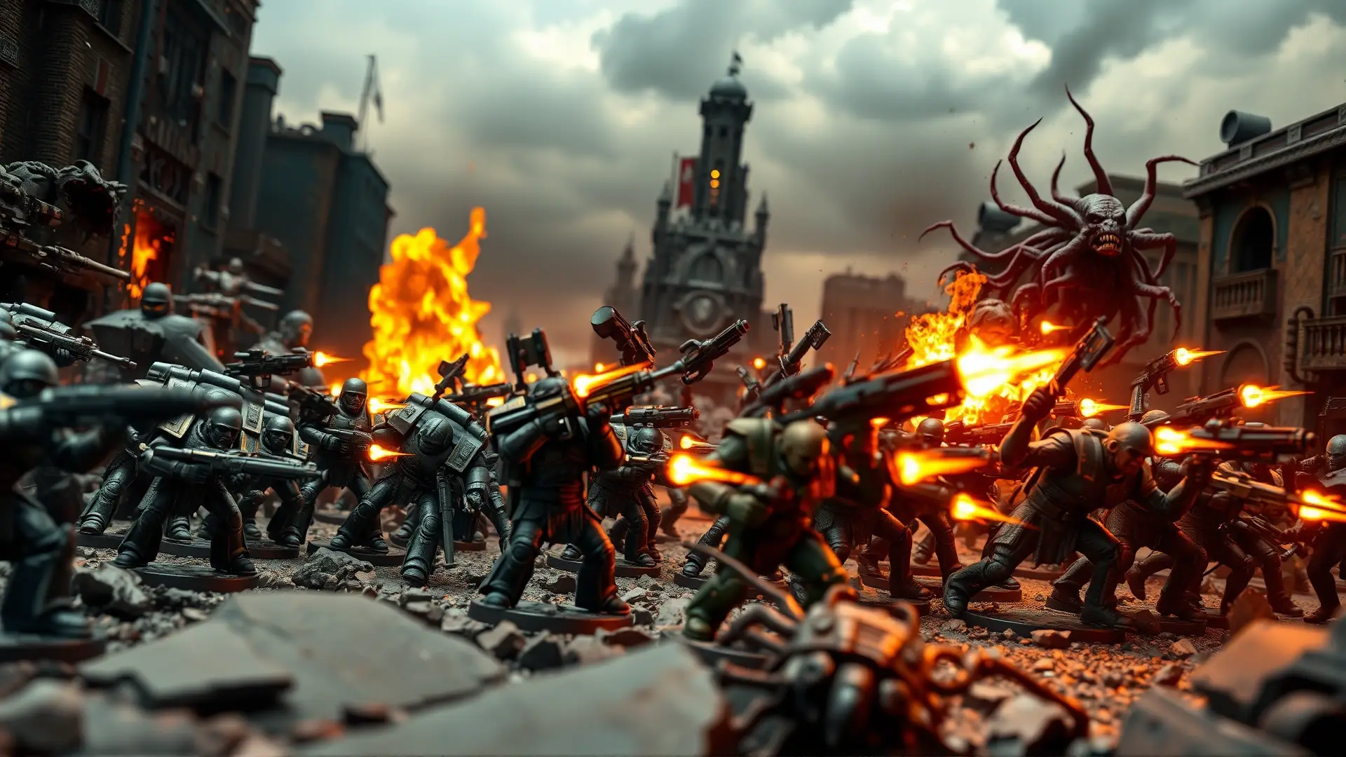 Batalla épica entre facciones de Warhammer 40,000