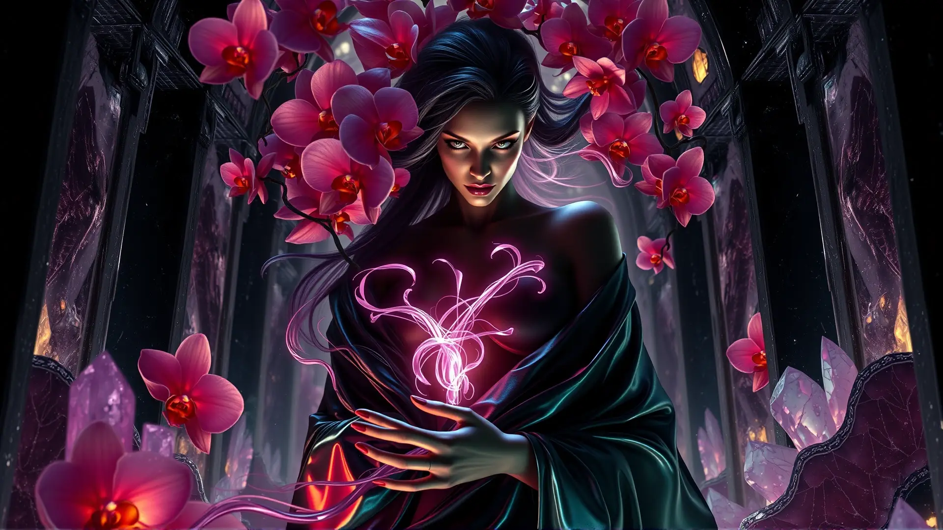 Figura andrógina irradia belleza inquietante y poder