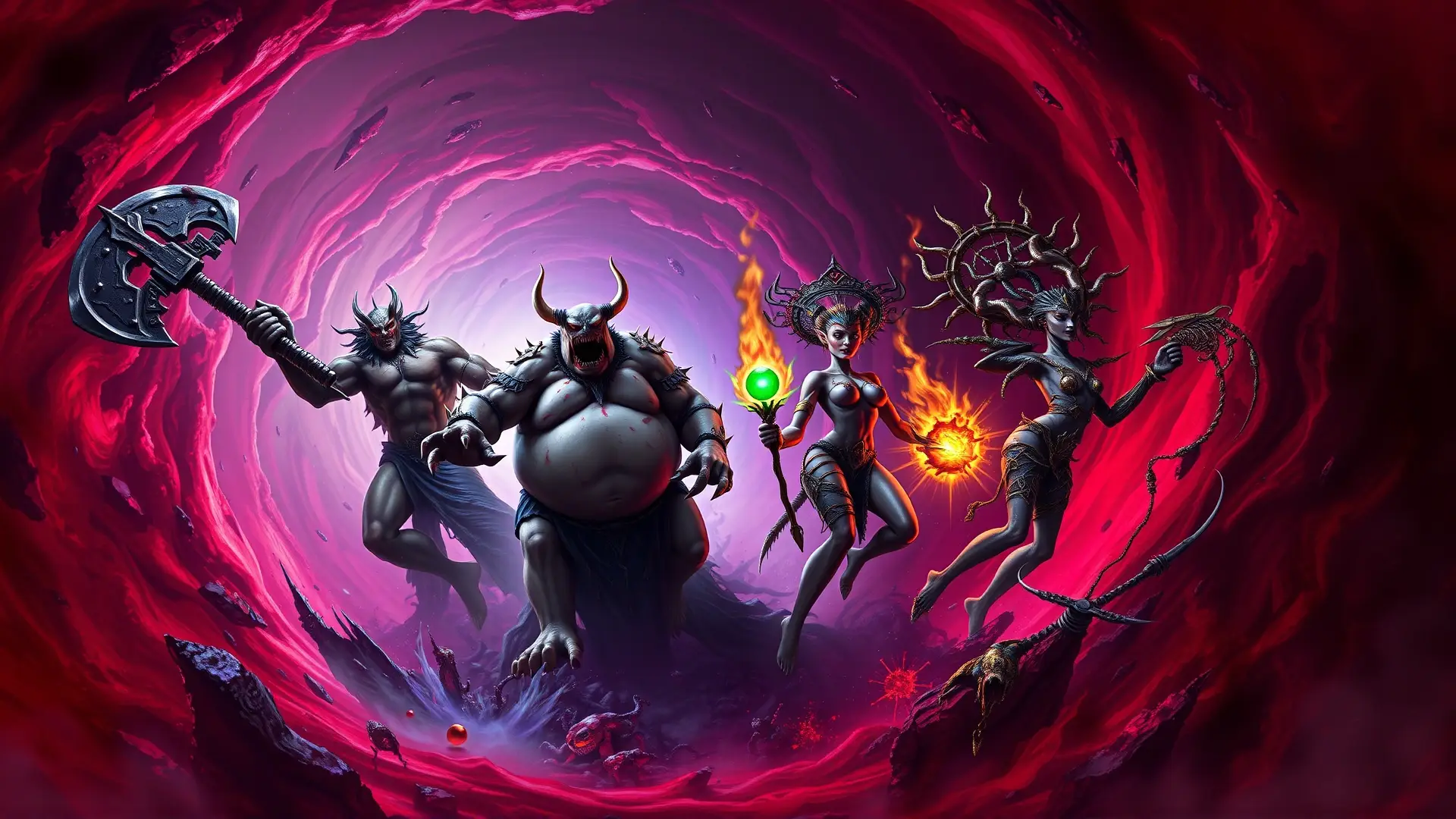 Dioses del Caos emergen de un abismo